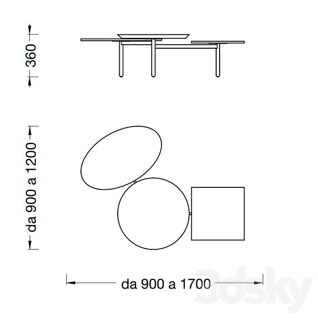 3Table by Porro 3DSMax File - thumbnail 2