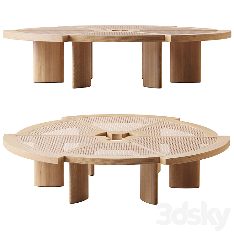 529 Rio Coffee Table 3DS Max Model - thumbnail 2