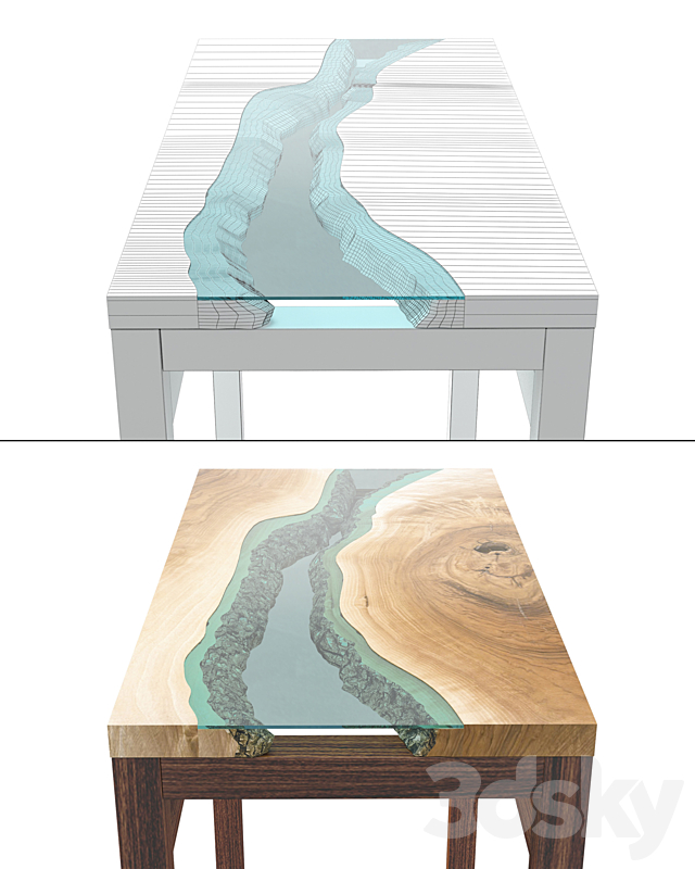 _Greg Klassen_Walnut River Hall Table_ 3DSMax File - thumbnail 2