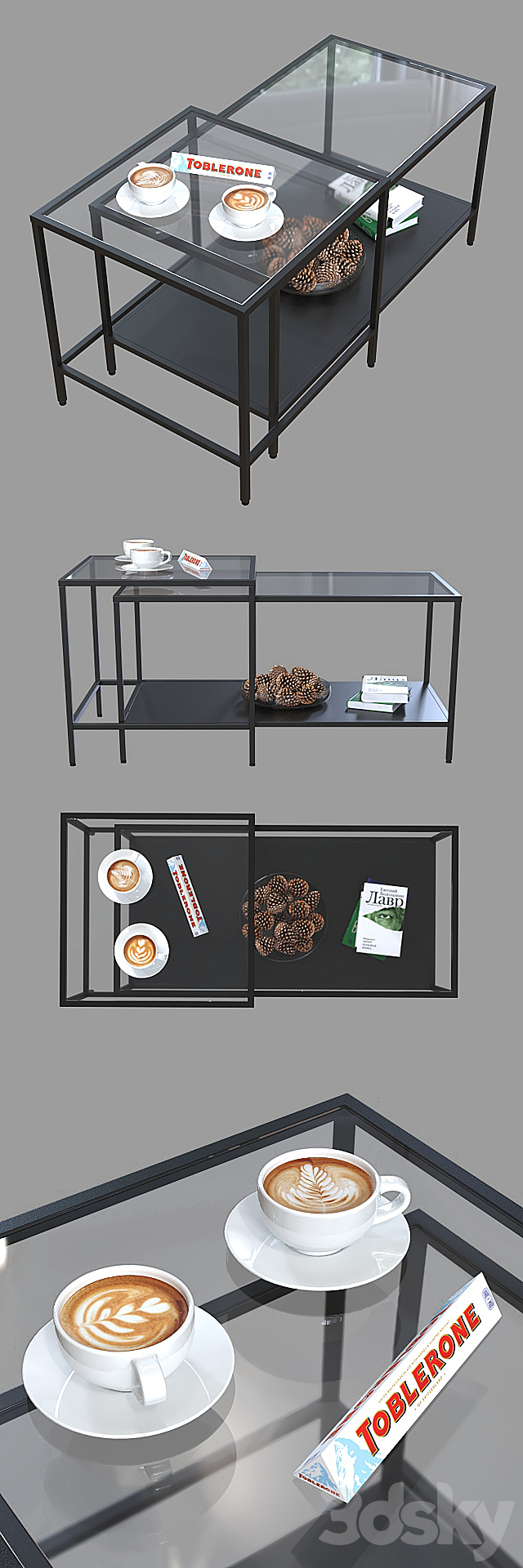 A set of tables IKEA Vits?. 3DSMax File - thumbnail 2