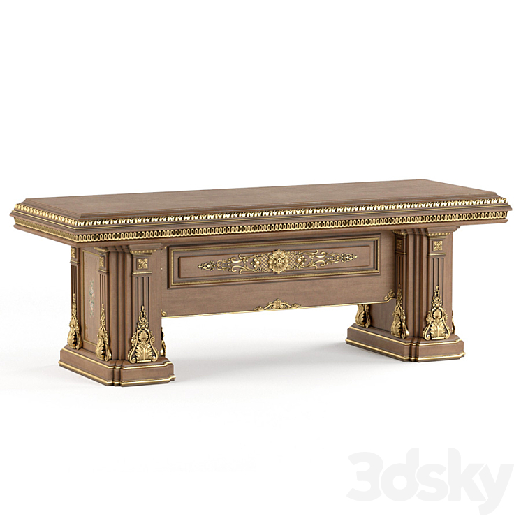 A writing desk in the classical style of Francesco Molon 3DS Max - thumbnail 1