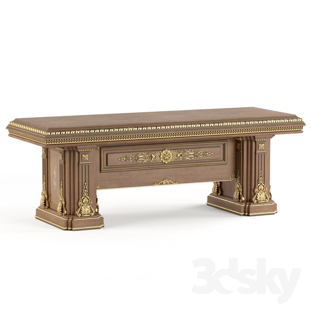 A writing desk in the classical style of Francesco Molon 3DS Max - thumbnail 3