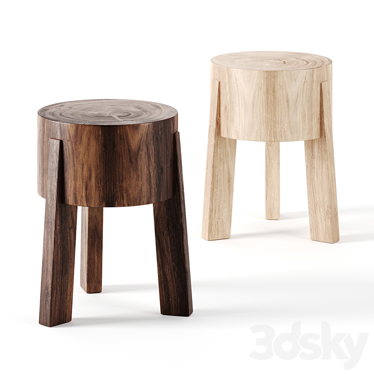 ABBATOIR TABLE STOOL by industrywest 3DS Max - thumbnail 1