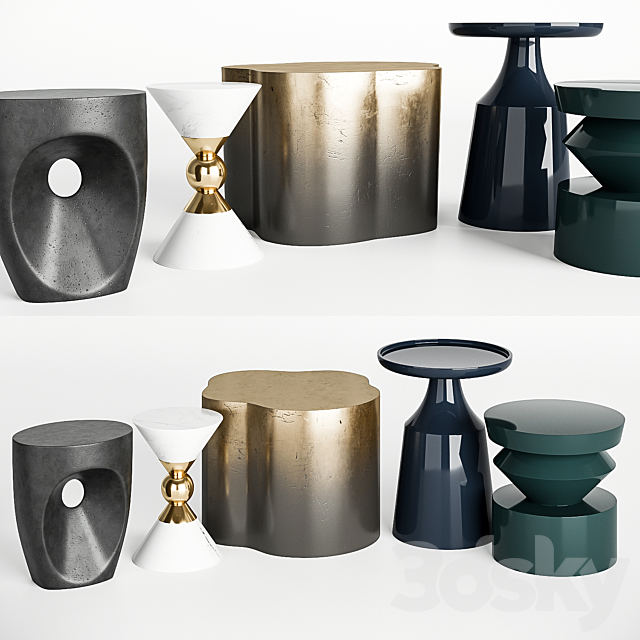 Accent tables set 3DSMax File - thumbnail 1