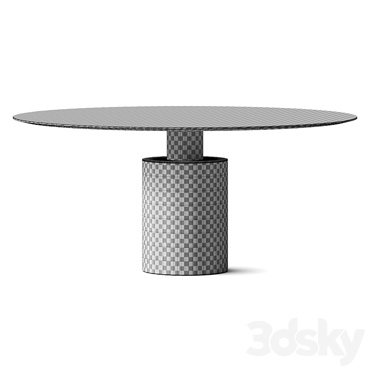 Acerbis Creso Travertine Dining Table 3DS Max - thumbnail 2