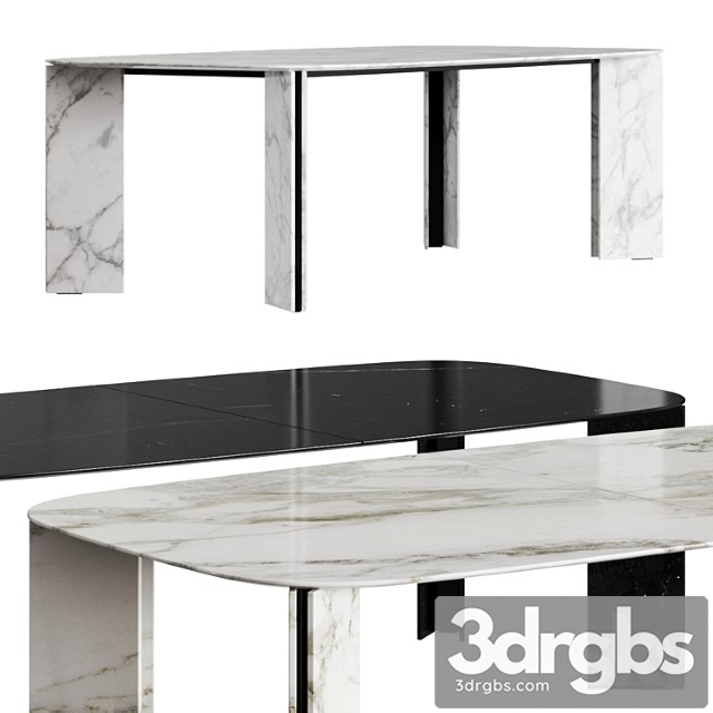 Acerbis maxwell dining tables 2 3dsmax Download - thumbnail 1