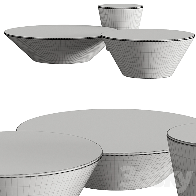 Acerbis Pond Coffee Tables 3DS Max Model - thumbnail 2