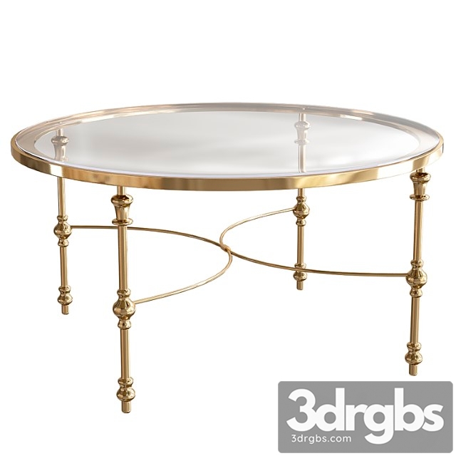 Aden oval gold iron coffee table 2 3dsmax Download - thumbnail 1