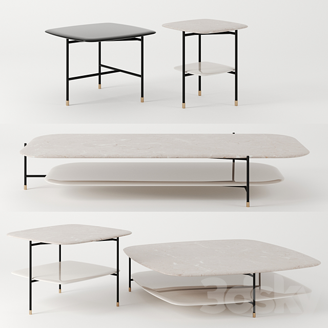 ADRIAN tables by Meridiani. square 3DSMax File - thumbnail 1