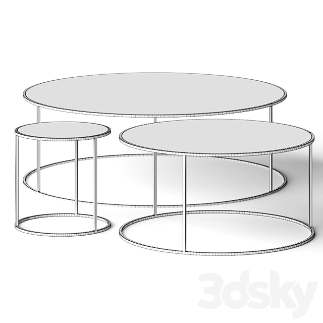 Adriani e Rossi edizioni Round Metal Coffee Table 3DS Max Model - thumbnail 2