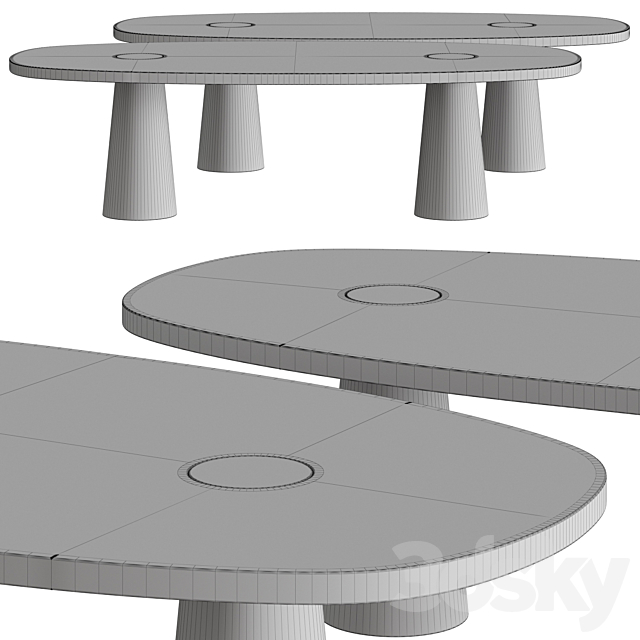 Agapecasa Eros Dining Tables 3DS Max Model - thumbnail 2