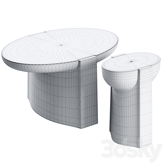 AKRA low Table 3DS Max Model - thumbnail 4