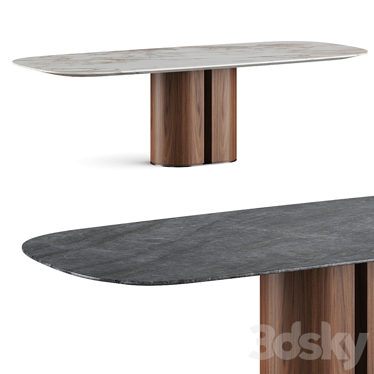 Al2 El-it C 001 Dining Table 3DS Max Model - thumbnail 1