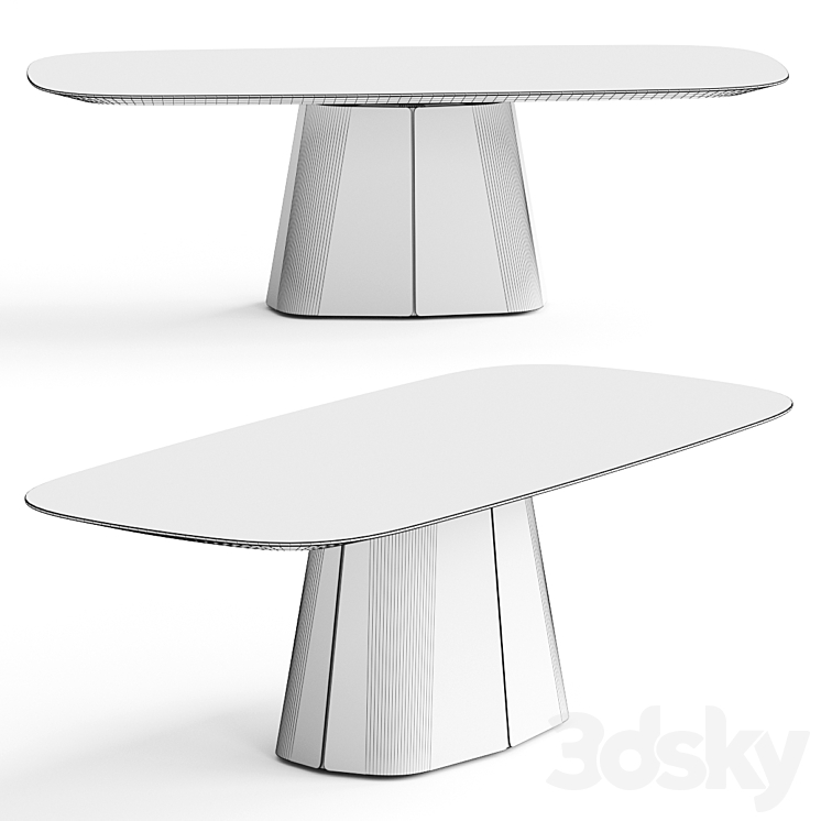 al2 Tessera 001 Dining Table 3DS Max Model - thumbnail 2