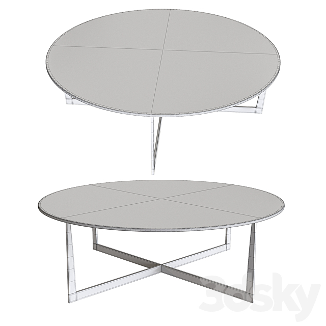 Alex Mint Gold Radius Coffee Tables 3DSMax File - thumbnail 2