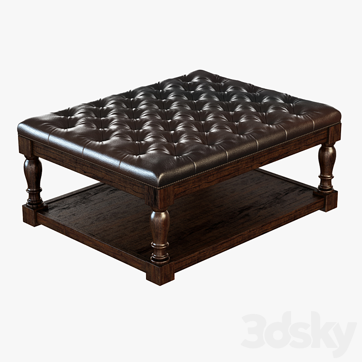 Alfred Coffee Table Leather 3DS Max - thumbnail 1