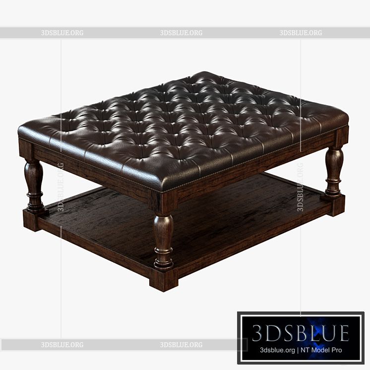 Alfred Coffee Table Leather 3DS Max - thumbnail 3