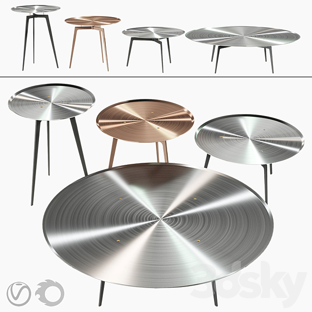 ALivar T-GONG Coffee tables 3DSMax File - thumbnail 1