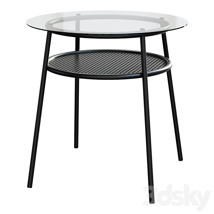 ALLSTA Table glass\/metal black 3DS Max Model - thumbnail 1