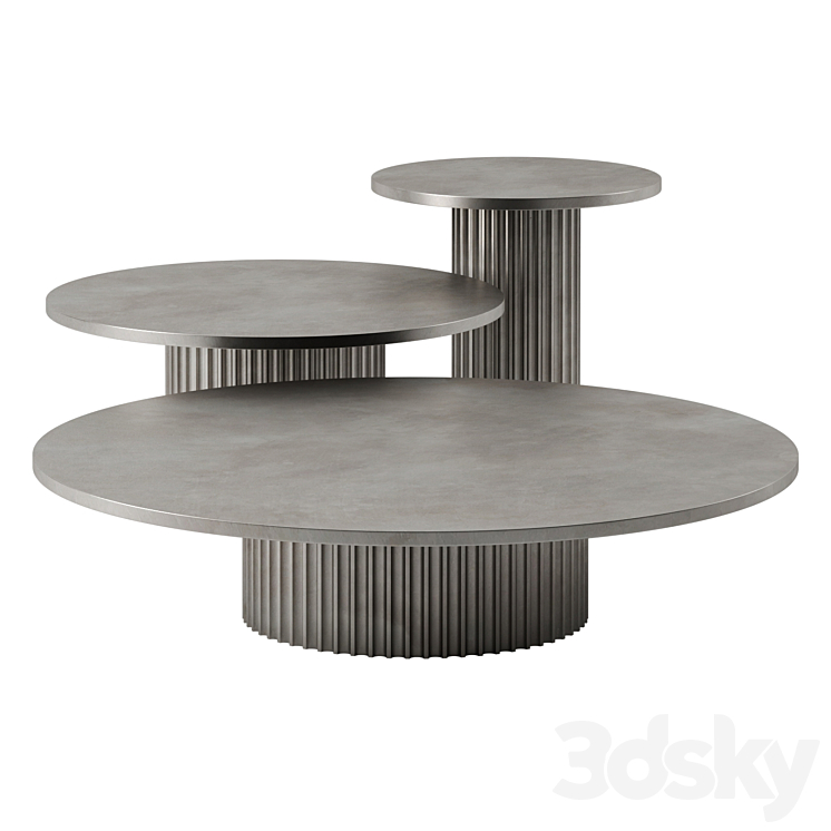 Allure coffee tables by Baxter 3DS Max Model - thumbnail 1