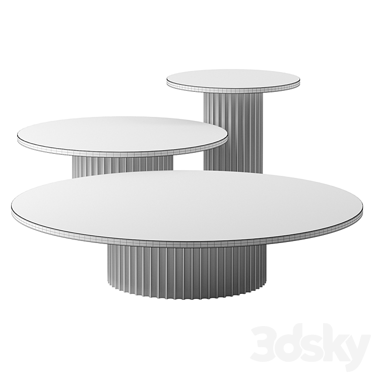 Allure coffee tables by Baxter 3DS Max Model - thumbnail 2