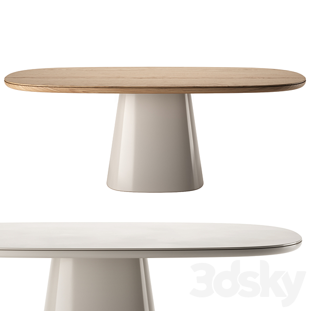 ALLURE O’ Oval Tables by B&B Italia 3ds Max - thumbnail 1