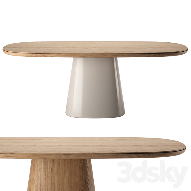 ALLURE O’ Oval Tables by B&B Italia 3ds Max - thumbnail 2