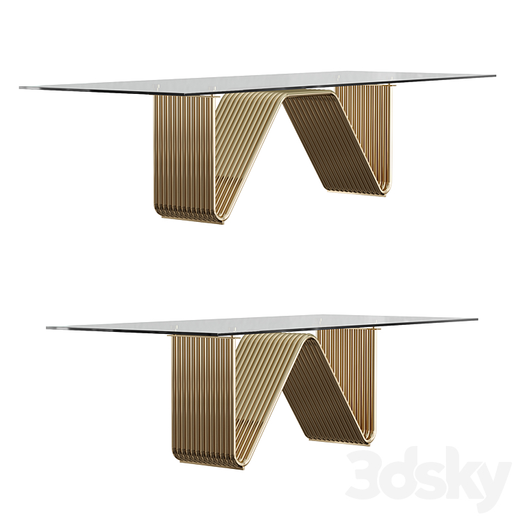 Alyson table 3DS Max Model - thumbnail 2