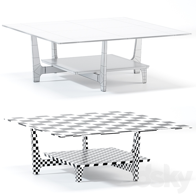 AM PM Coffee table Tancani 3DS Max Model - thumbnail 3