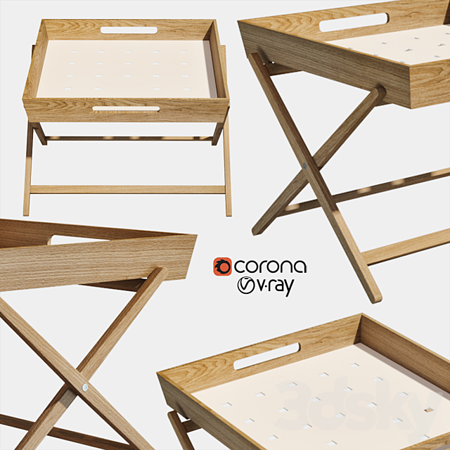 Amaze folding side table 3DSMax File - thumbnail 2