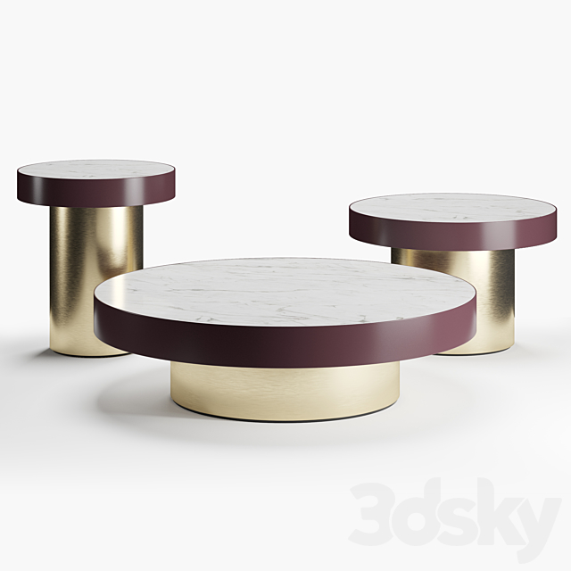 Amode Enoki Round coffe table 3DSMax File - thumbnail 3