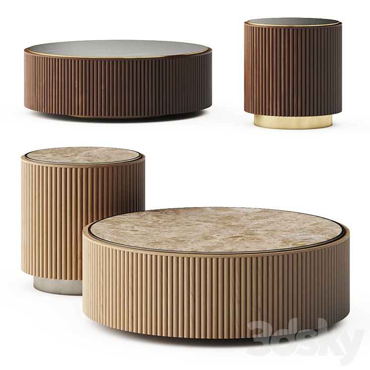 Ana Roque Plum Coffee Tables 3DS Max Model - thumbnail 1