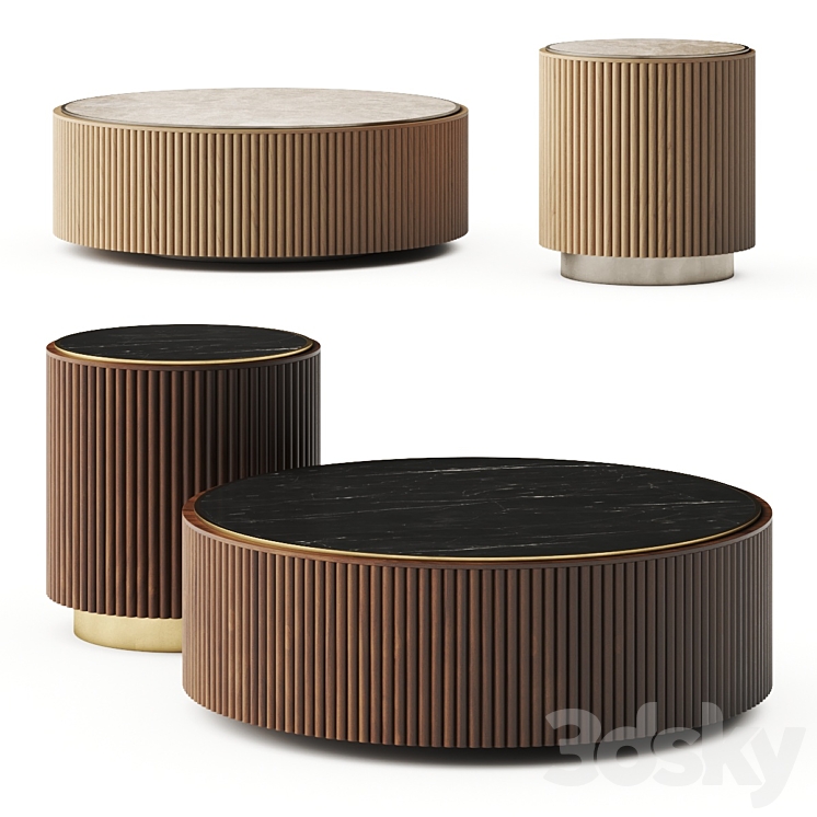 Ana Roque Plum Coffee Tables 3DS Max Model - thumbnail 2