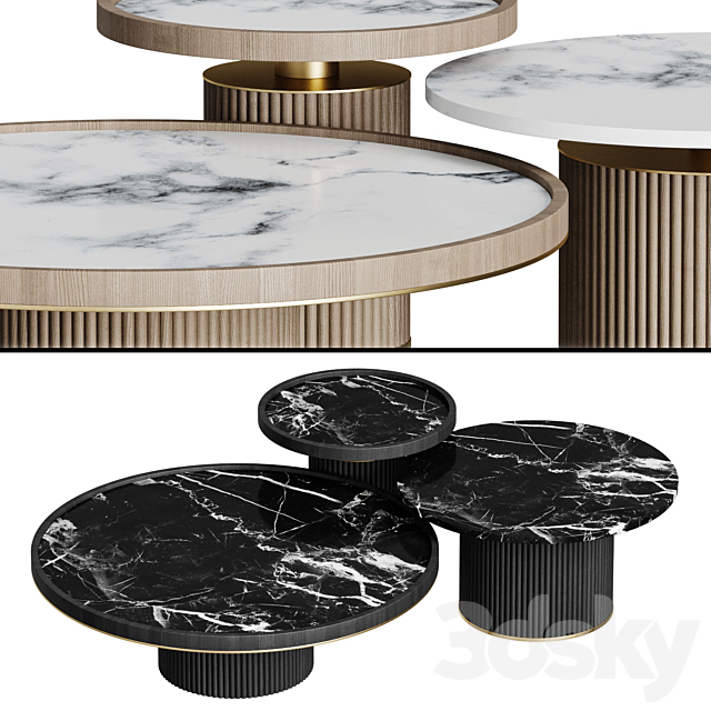 Ana Roque Tenor Coffee Tables 3DS Max Model - thumbnail 2