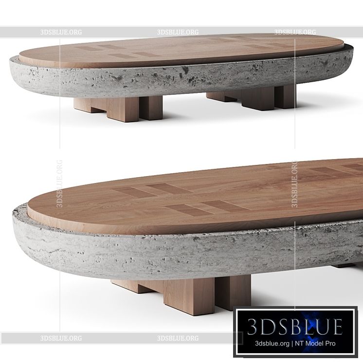 Andy Kerstens Rift Stone Coffee Table 3DS Max - thumbnail 3