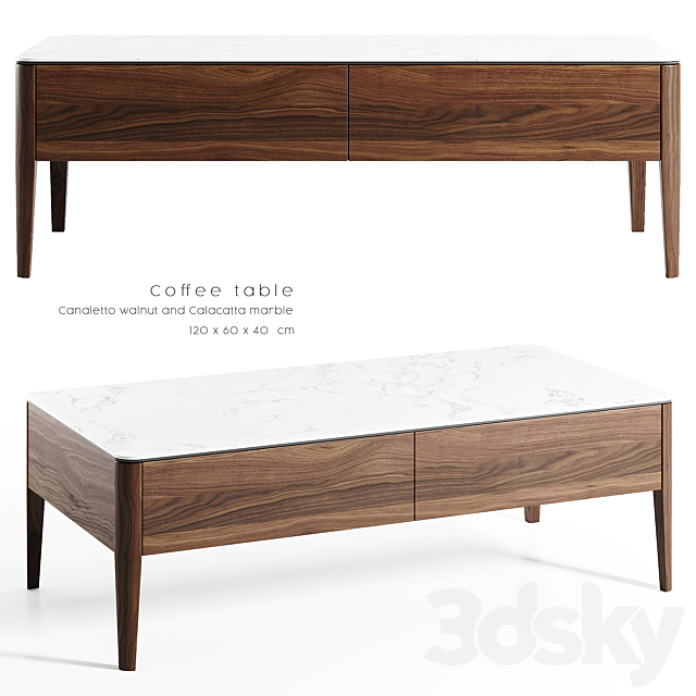 Angel Cerda – Coffee table 315-A3 3ds Max - thumbnail 1