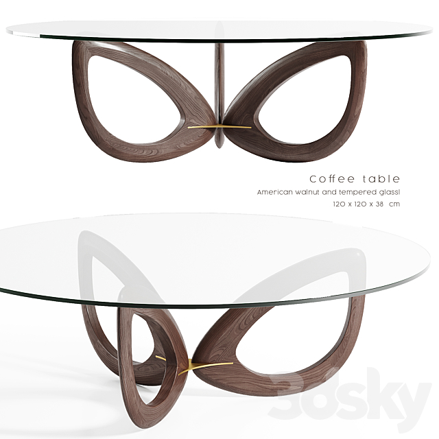 Angel Cerda – Coffee table CT16211 3ds Max - thumbnail 1