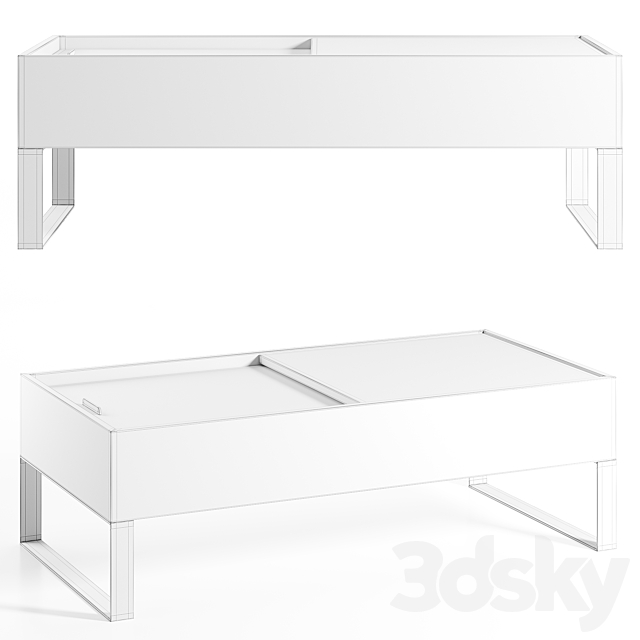 Angel Cerda – Coffee table N252A 3ds Max - thumbnail 3