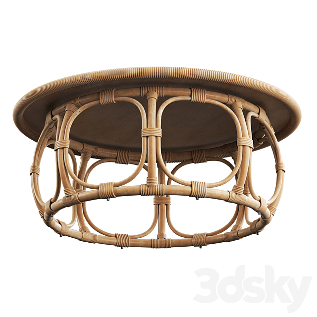 Anguilla Rattan Coffee Table 3DSMax File - thumbnail 5