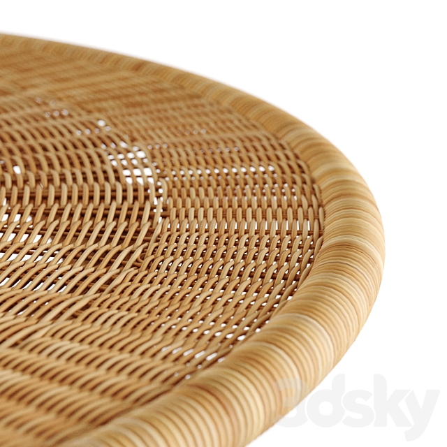 Anguilla Rattan Coffee Table Serena & Lily 3DS Max Model - thumbnail 5