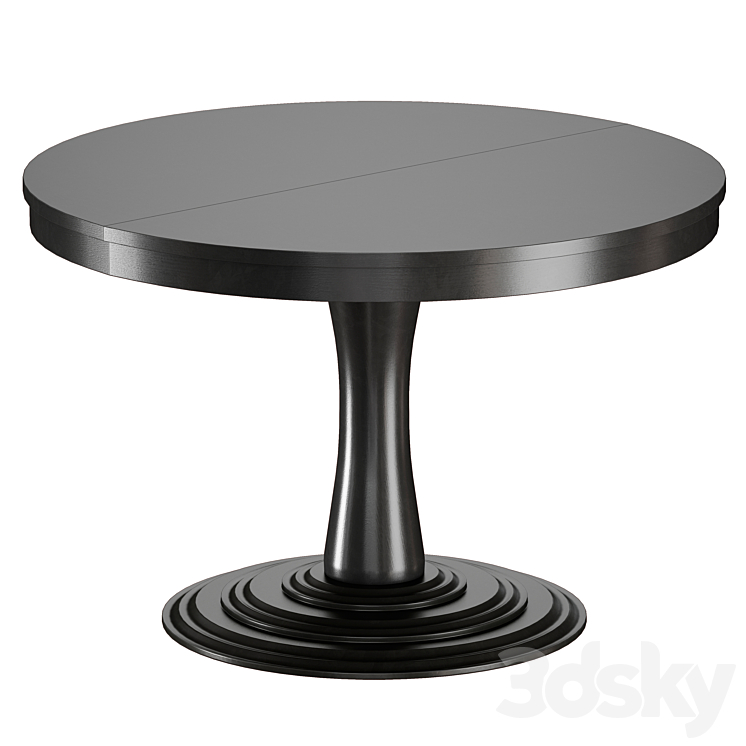 “Aniston Black 45 “”Round Extension Dining Table (Crate and Barrel)” 3DS Max Model - thumbnail 1