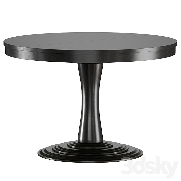 “Aniston Black 45 “”Round Extension Dining Table (Crate and Barrel)” 3DS Max Model - thumbnail 2