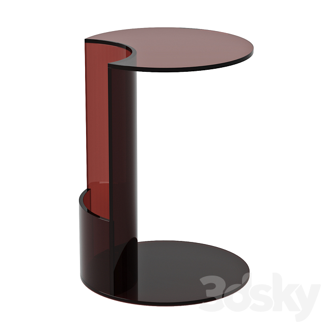 Ansel Acrylic Side Table 3ds Max - thumbnail 1