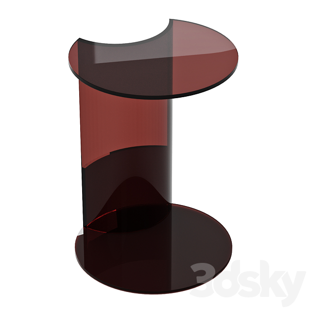 Ansel Acrylic Side Table 3ds Max - thumbnail 3