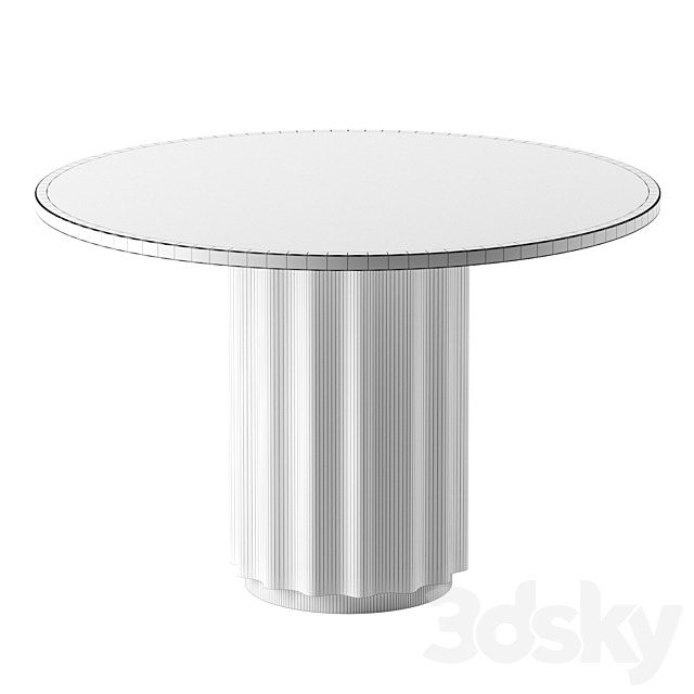 Ansel Drum Dining Table by Urban Outfitters 3DS Max Model - thumbnail 2