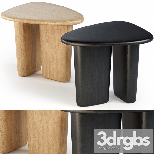 Anthropologie Kalle Sculptural Oak Side Table 3dsmax Download - thumbnail 1