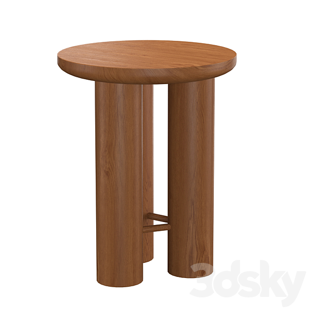 Anthropology Side Table 3DS Max Model - thumbnail 4