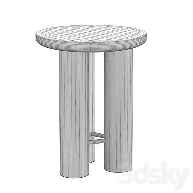 Anthropology Side Table 3DS Max Model - thumbnail 5