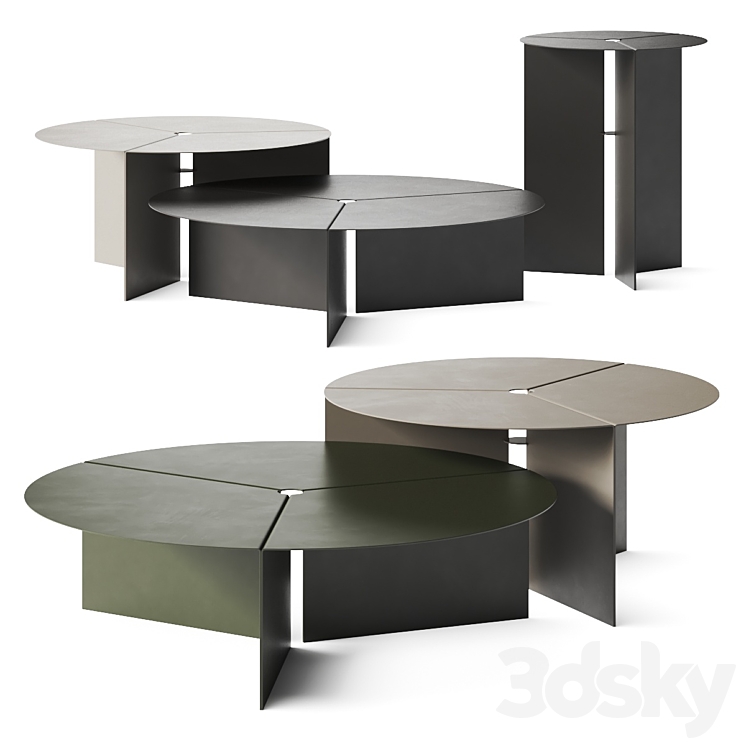 April Furniture Peace Coffee Tables 3DS Max Model - thumbnail 1