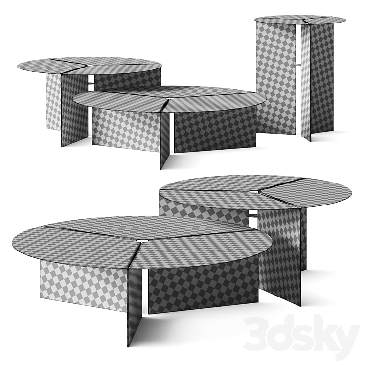 April Furniture Peace Coffee Tables 3DS Max Model - thumbnail 2